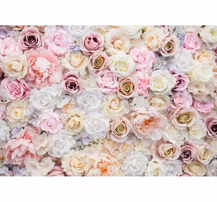 Flower mural delicate rose arrangement - TenStickers
