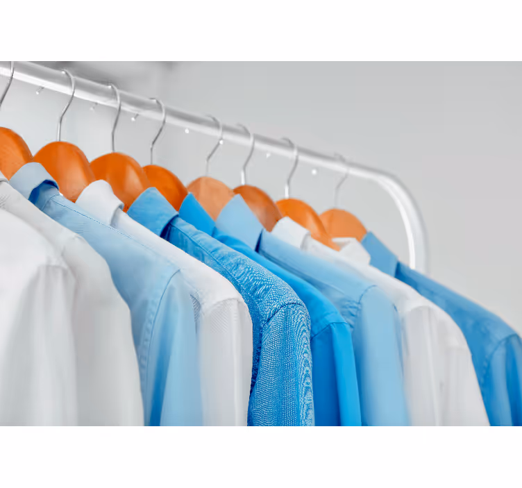 Laundry shirts hung up Bathroom Murals - TenStickers