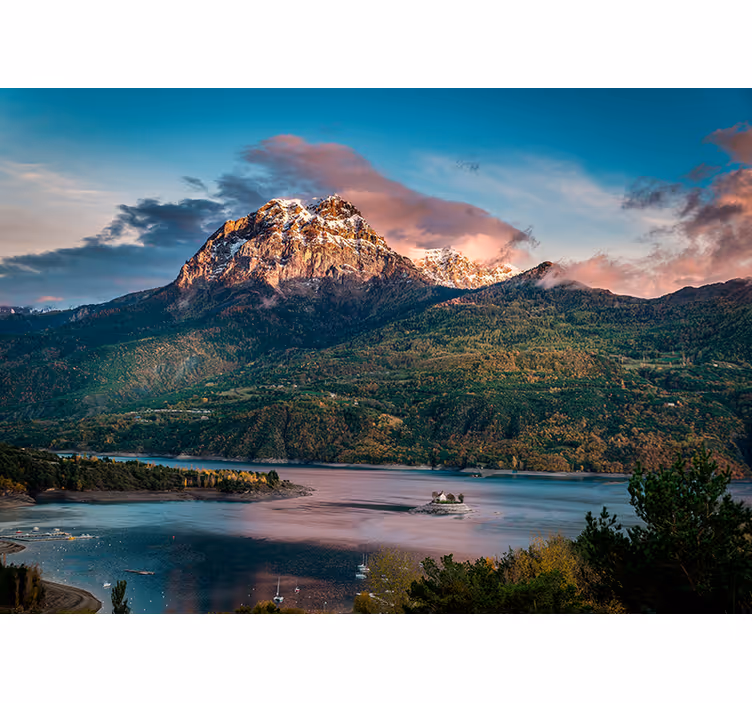 Norwegian flowing river nature wall mural - TenStickers