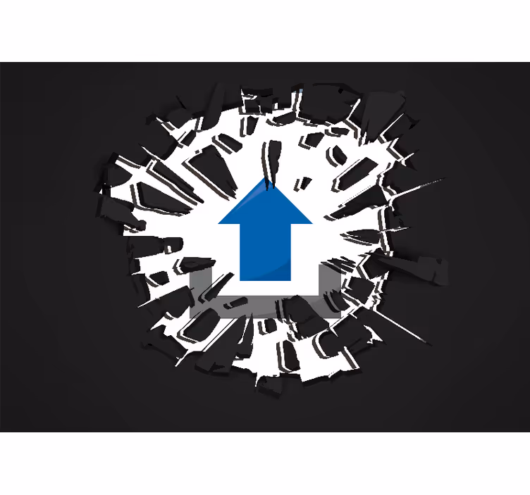 3d broken wall with image custom wall mural - TenStickers