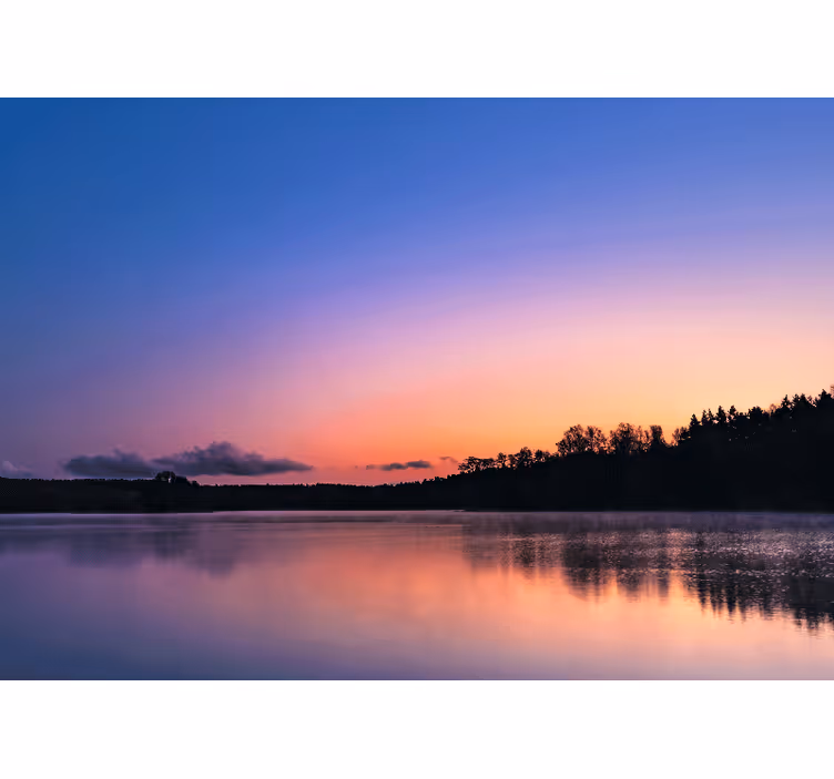 Sunset Mazury Lake  lake wall mural - TenStickers