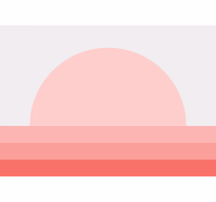 Pink 70's sunset vintage wall mural - TenStickers