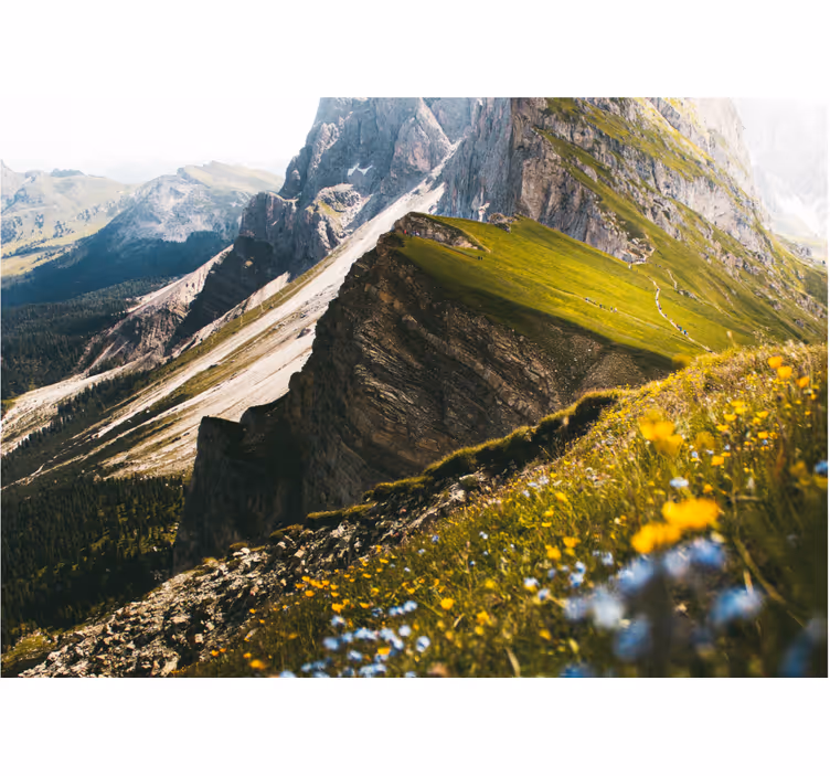 Mountainous terrain landscape mural wallpaper - TenStickers