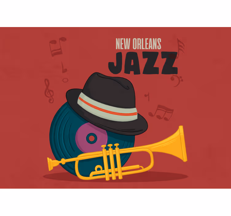 New Orleans Jazz music notes wall mural - TenStickers