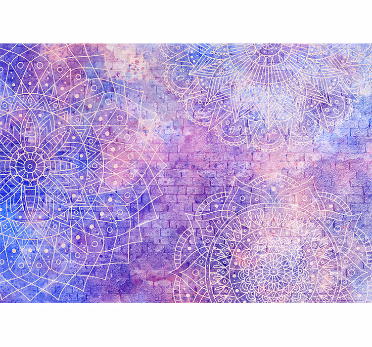Mandala wall mural with detailed mandala designs - TenStickers
