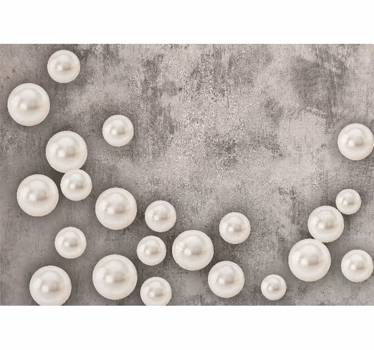 Delicate pearl arrangement wall mural - TenStickers
