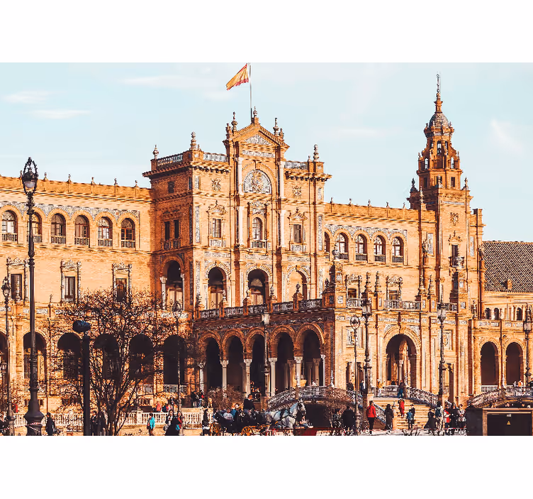 Madrid wall mural historic spanish architecture - TenStickers