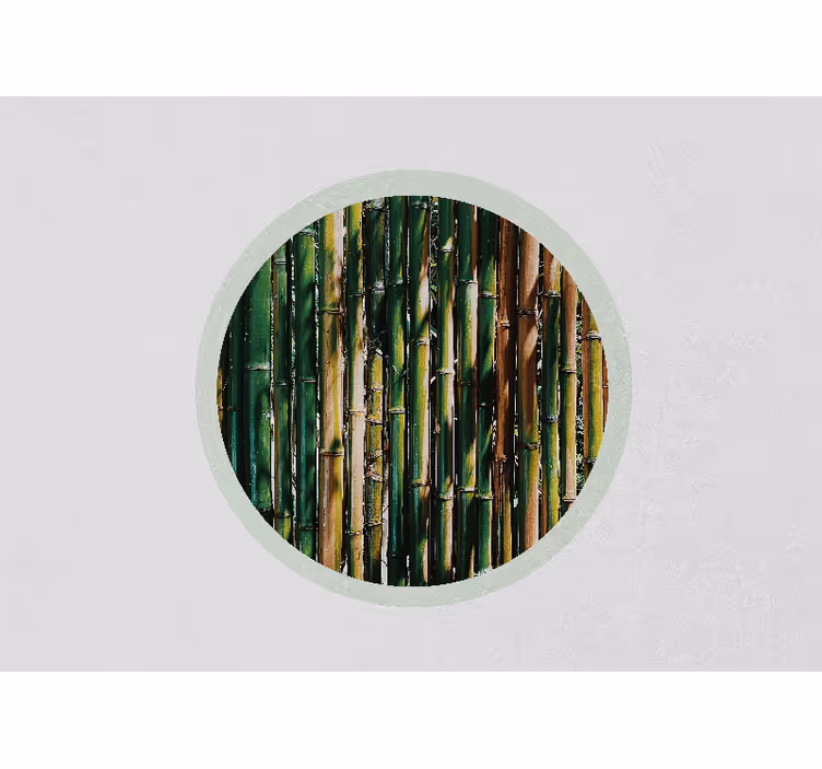 3d wall mural verdant bamboo grove - TenStickers