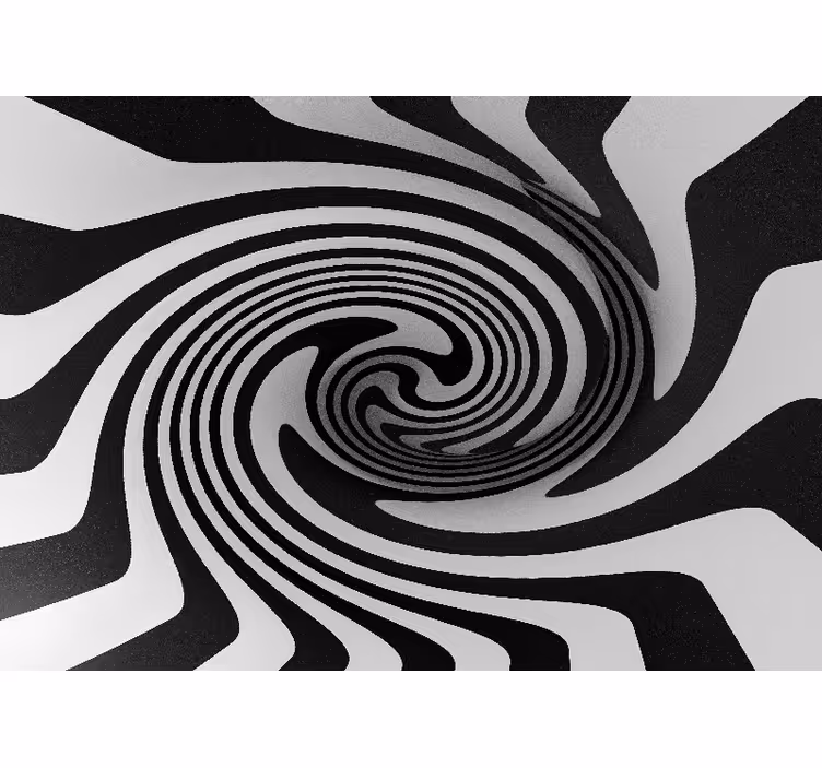 Black and white infinite spiral 3D Wall Mural - TenStickers