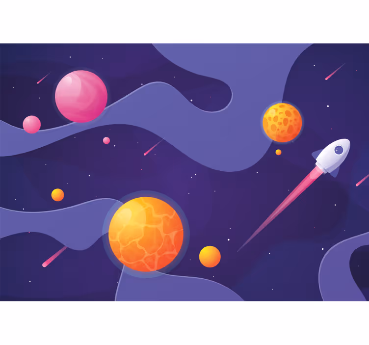 Child's Cosmic Adventure space mural - TenStickers