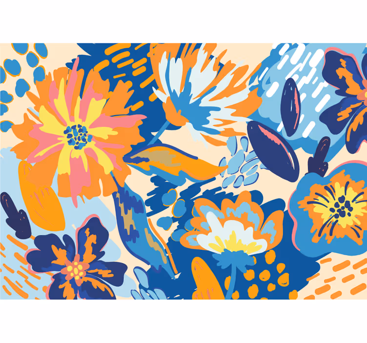 Flower mural bright floral display - TenStickers