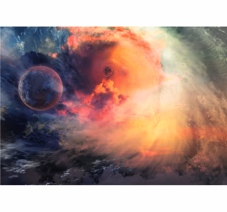 Space mural cosmic swirling nebula - TenStickers