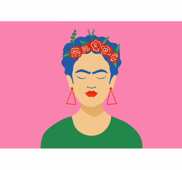 Frida Kahlo pop art design Urban Art Wall Mural - TenStickers