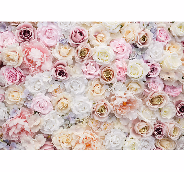 Flower mural rose blossom collection - TenStickers