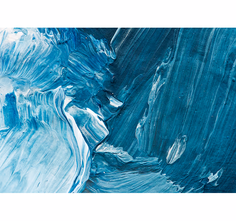 Abstract wall mural in blue artistic swirls - TenStickers