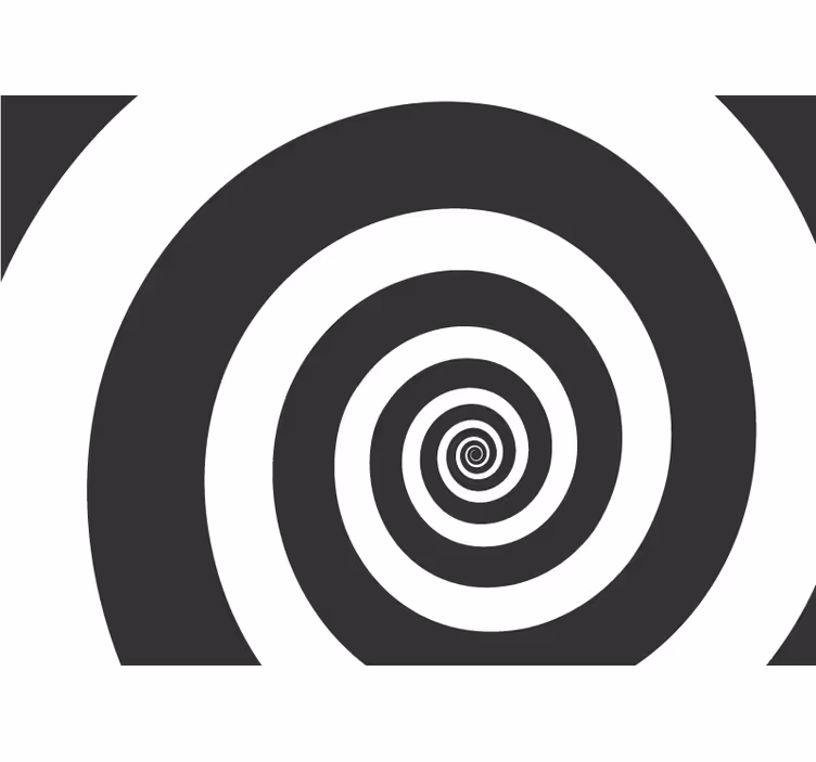 Abstract wall mural spiral illusion design - TenStickers