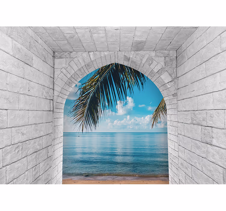 Nature wall mural tropical oasis retreat - TenStickers