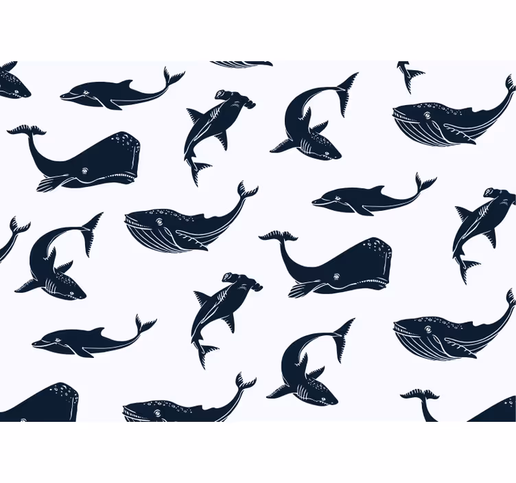 Animal wall mural with ocean life designs - TenStickers