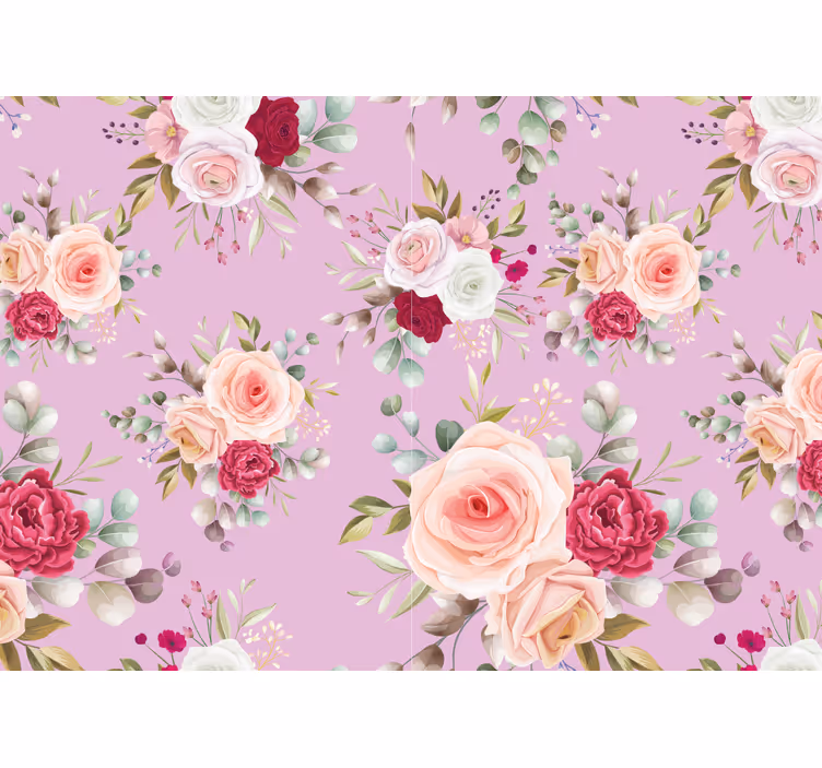 Flower mural floral bouquet design - TenStickers