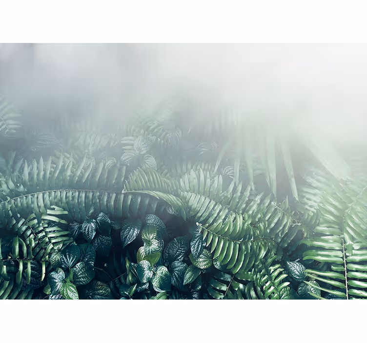 Nature wall mural lively greenery landscape - TenStickers