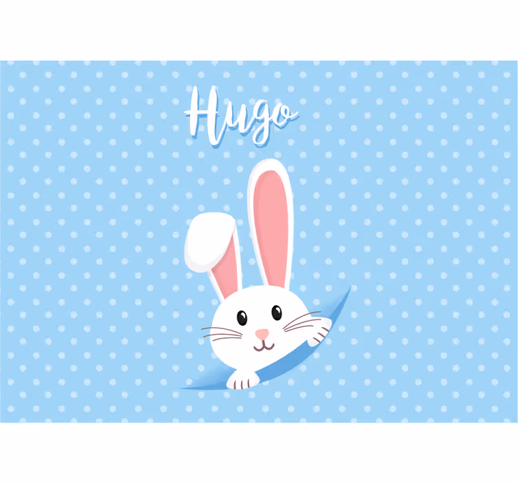 Animal wall mural happy bunny design - TenStickers