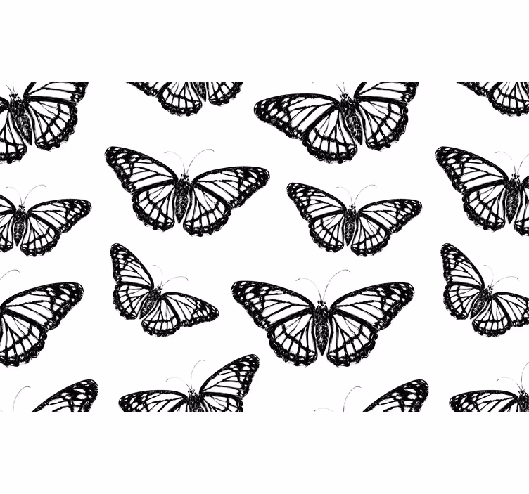 Black and White Butterfly Teenage Wall Murals - TenStickers