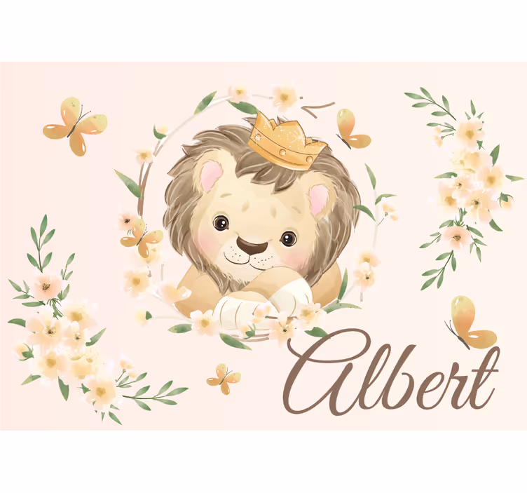 Lion mural adorable lion king - TenStickers