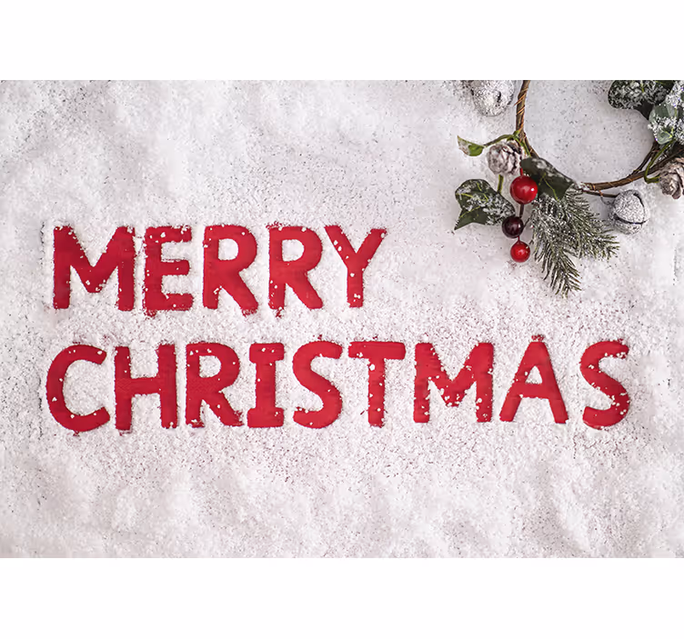 Christmas mural festive snowy greetings - TenStickers