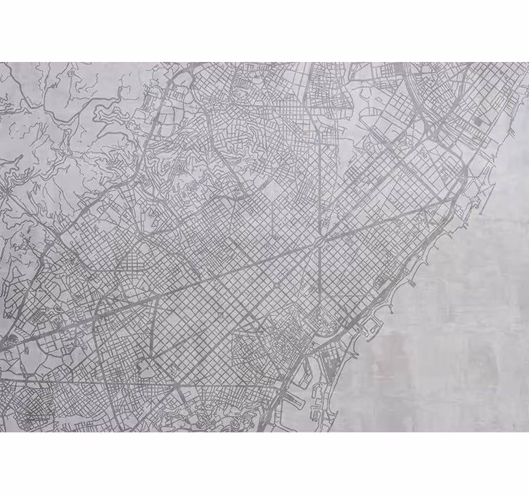 City Map of Barcelona Barcelona mural - TenStickers