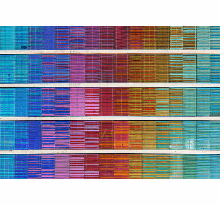 Abstract wall mural color spectrum design - TenStickers