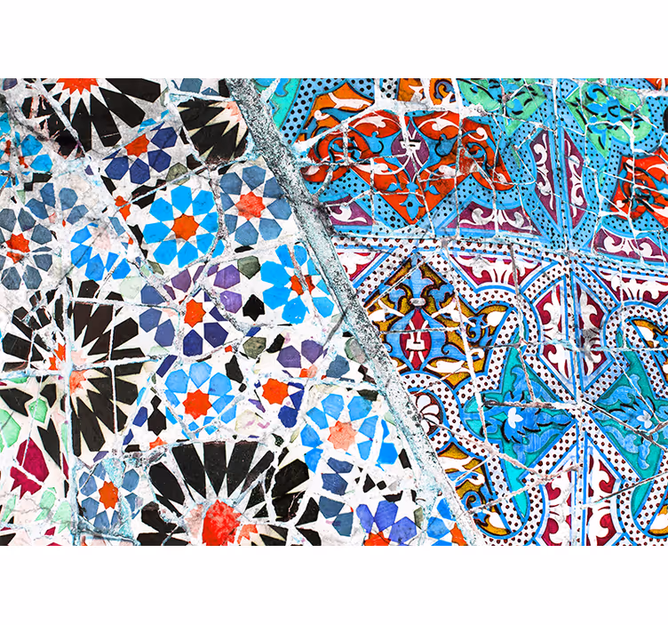 Wall mural of detailed mosaic designs - TenStickers