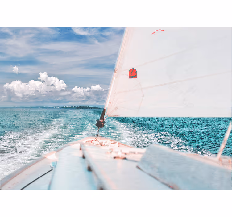 Sea mural sailing through waves - TenStickers