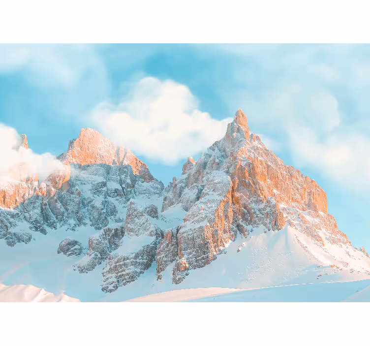 Mountain wall mural regal frosty peaks - TenStickers
