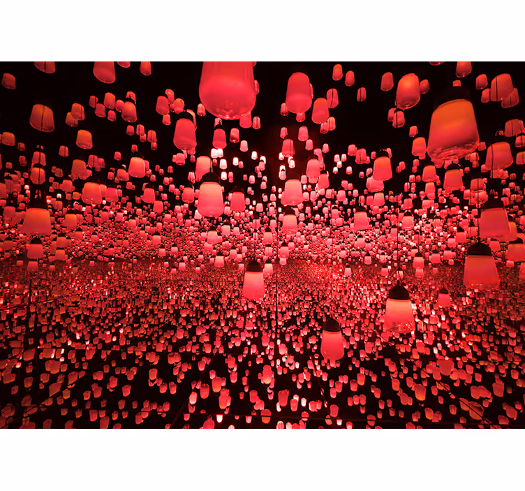 Abstract wall mural floating lanterns dream - TenStickers