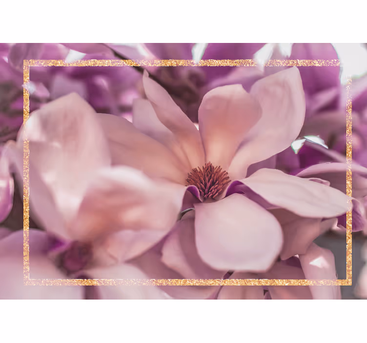Flower mural magnolia blossom closeup - TenStickers