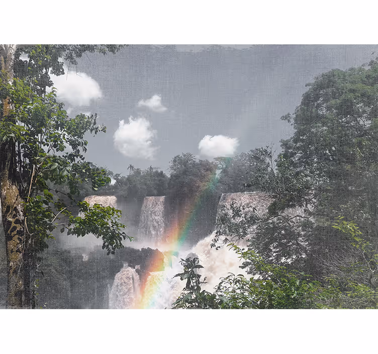 Waterfall mural rainforest waterfall scene - TenStickers