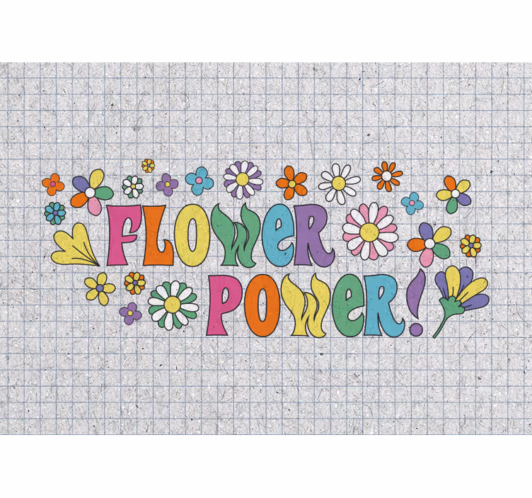Flower mural blooming energy design - TenStickers