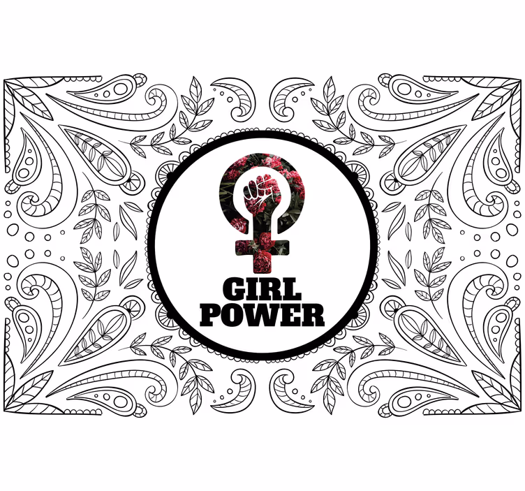 Mural quote empowering women every day - TenStickers