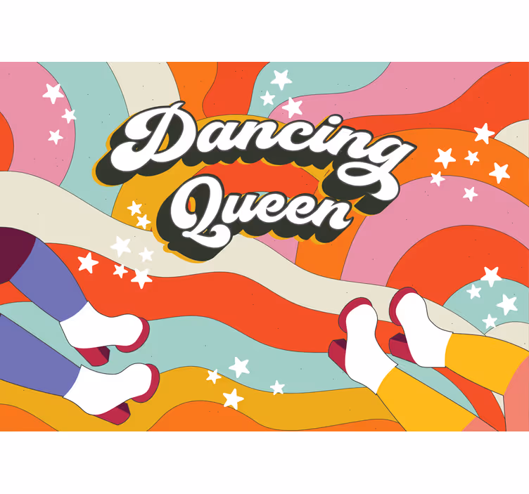 Music mural dancing queen atmosphere - TenStickers