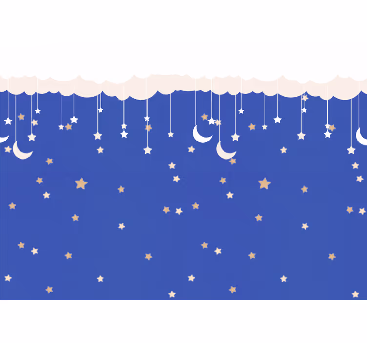 Children wall mural night sky adventure - TenStickers