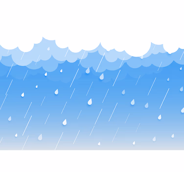 Sky mural raindrop cloudscape - TenStickers