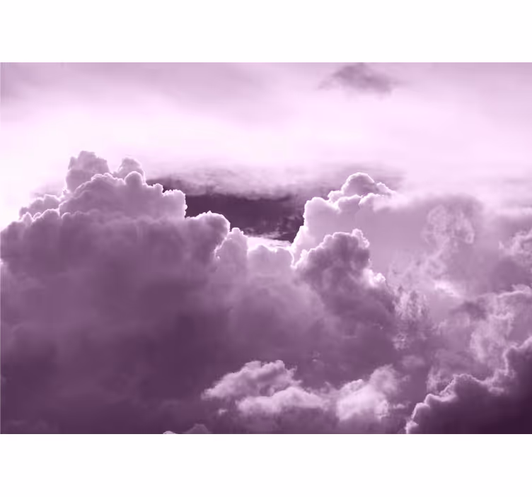 Sky mural purple cloud formation - TenStickers