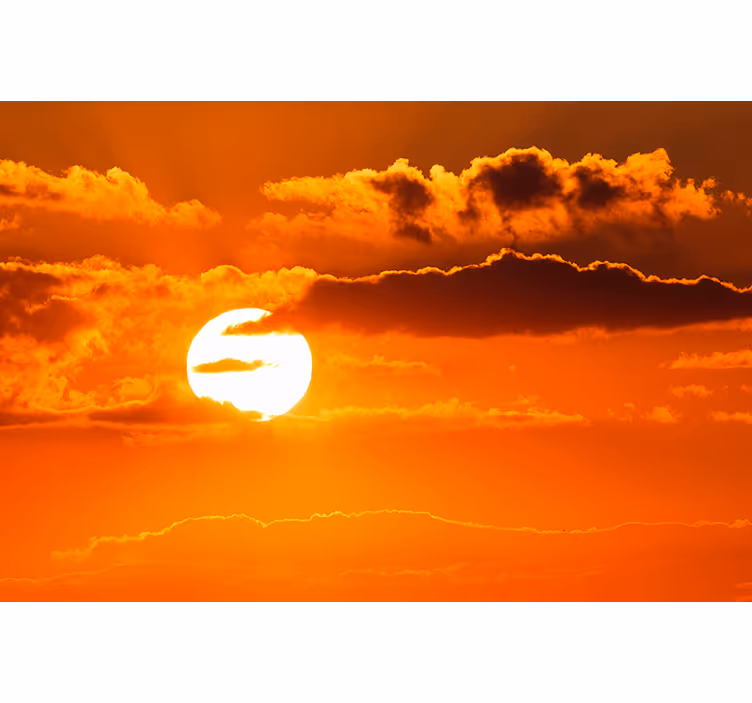 Sky mural sunset over clouds - TenStickers