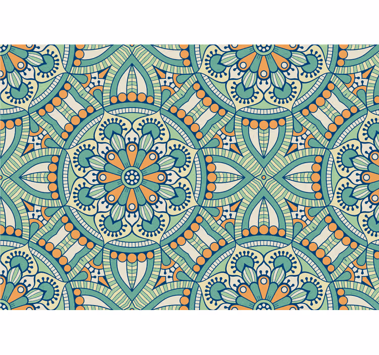 Wall mural intricate floral design - TenStickers