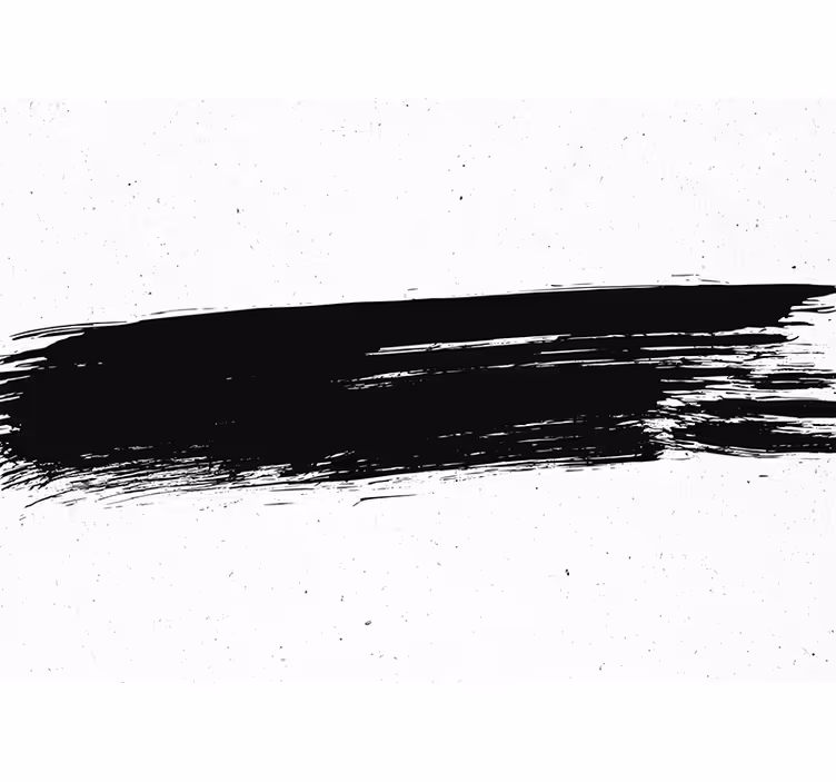 Abstract wall mural in black brush stroke - TenStickers