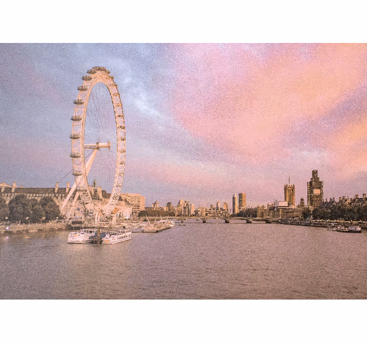 London wall mural london eye view - TenStickers