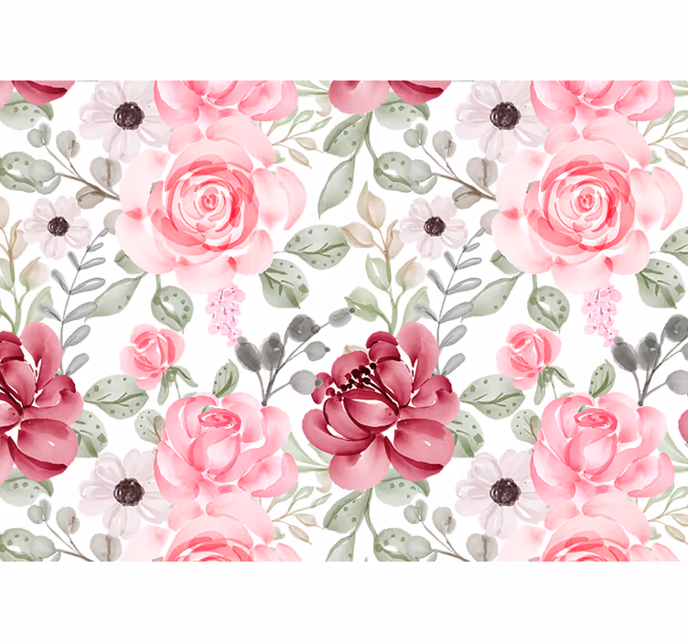 Flower mural blossom floral design - TenStickers
