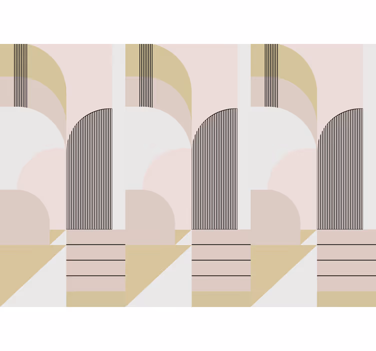 Modern wall mural geometric arch designs - TenStickers