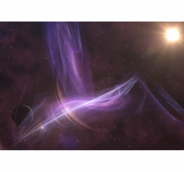 Space mural cosmic purple swirls - TenStickers