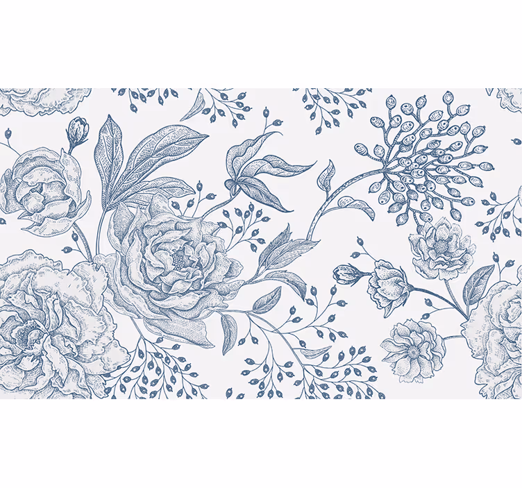 Flower mural botanical arrangement design - TenStickers